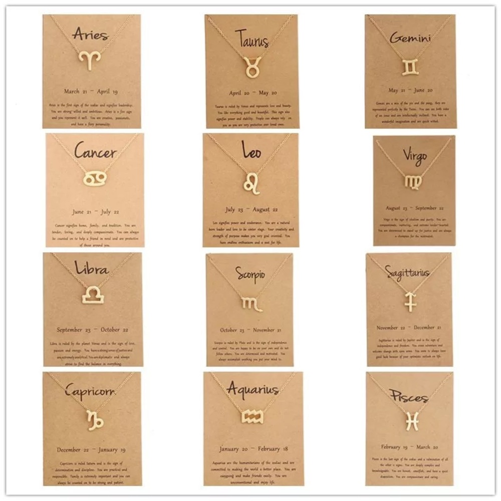 Astrological Zodiac Sign Star Sign Necklace - Picture 4 of 4